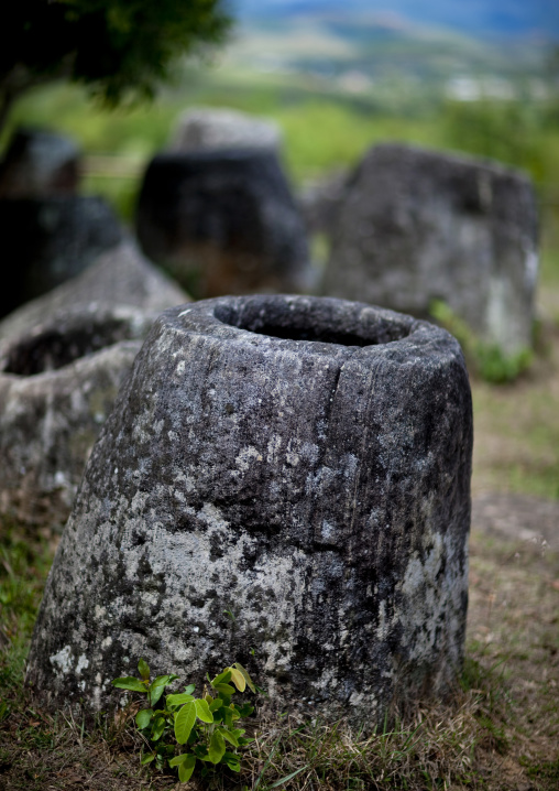 Plain of jars on xieng khuang plateau, Phonsavan, Laos