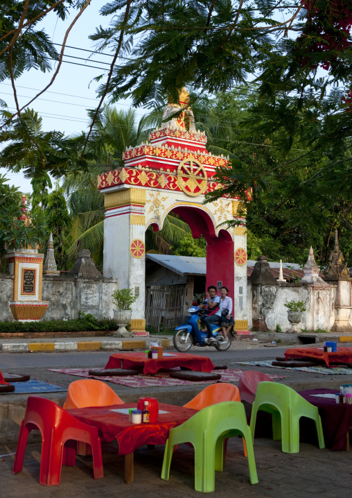 Open air restaurant, Savannakhet, Laos