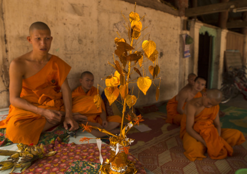 Novice buddhist monks, Nam deng, Laos