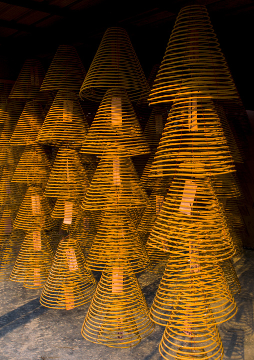 Big Round Hanging Incense In A Temple, Ipoh, Malaysia