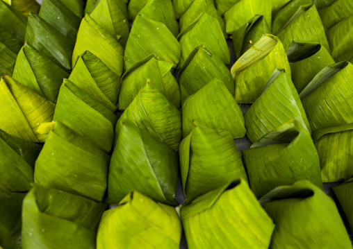 Food In Banana Leaves, George Town, Penang, Malaysia