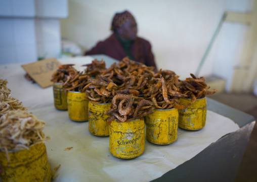 Dried Shrimps Sold In Mercado Central, Maputo, Maputo City, Mozambique
