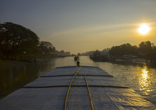 Boats In The Port, Sittwe, Myanmar