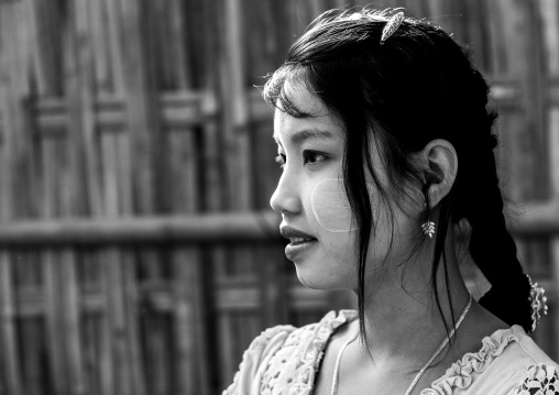 Girl With Thanaka On The Face, Mrauk U, Myanmar