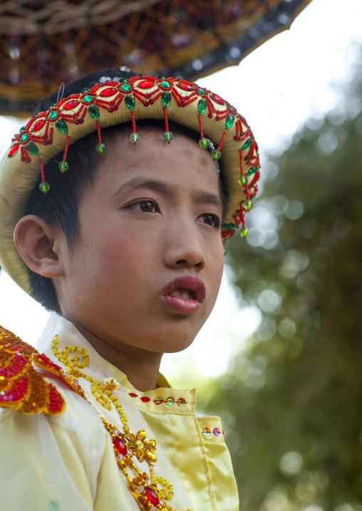 Child During A Novitiation Parade, Bagan,  Myanmar