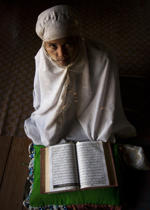 Rohingya Woman Praying, Thandwe, Myanmar
