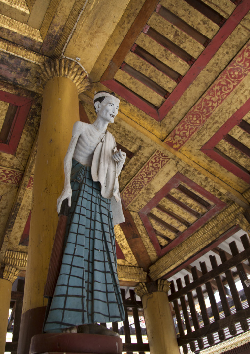 Statue In Shwe Zigon Paya Golden Temple, Bagab, Myanmar