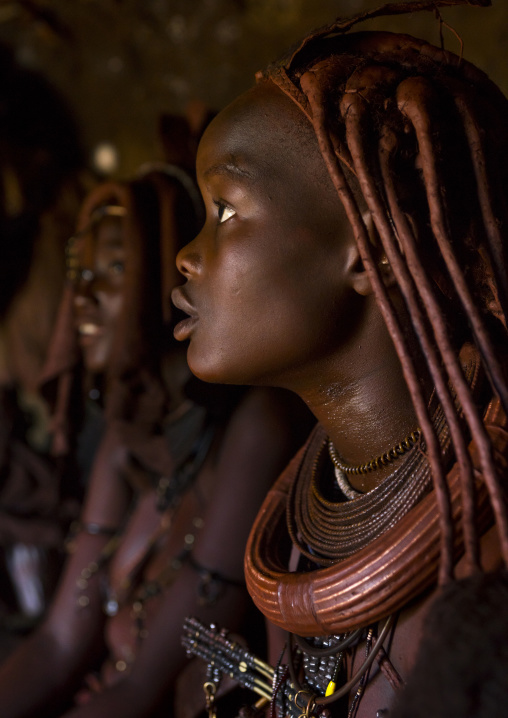 Himba Women Inside Their Hut, Epupa, Namibia