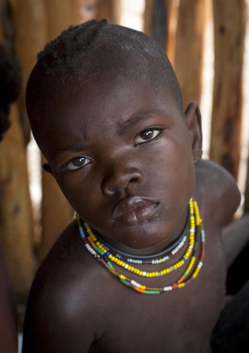 Himba Child Boy, Epupa, Namibia