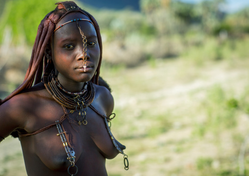 Himba Woman Hairstyle, Epupa, Namibia