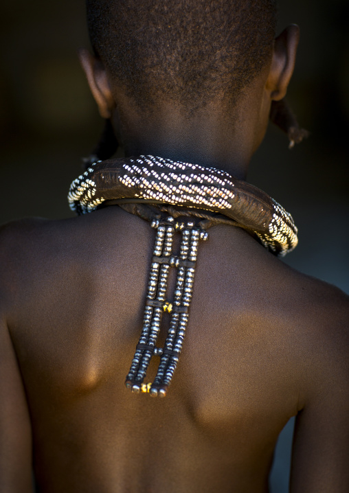 Himba Child Back Decoration, Pupa, Namibia