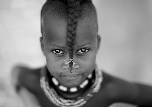 Himba Twin Girl Called Kaveunanga, Okapale Area, Namibia
