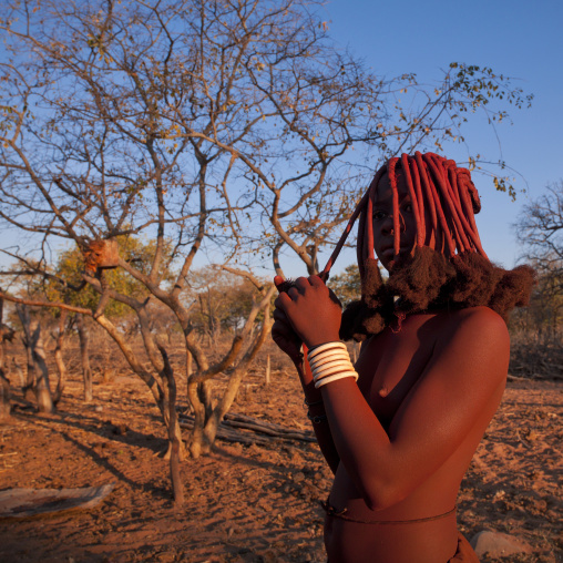 Young Himba Woman Called Kasweet, Karihona Village, Ruacana Area, Namibia