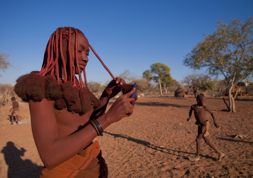 Young Himba Woman Called Kasweet, Karihona Village, Ruacana Area, Namibia