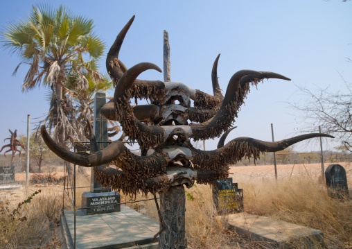 Himba Graves Decorated With Cattle Horns, Namibia