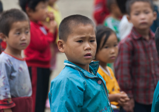 Group of North Korean children in a school, South Hamgyong Province, Hamhung, North Korea