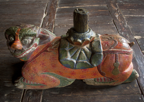Chair of fertility in a buddhist temple, North Hamgyong Province, Chilbosan, North Korea