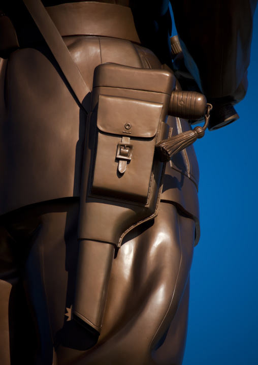 Pistol of the statue of Kim il Sung in the Grand monument of lake Samji, Ryanggang Province, Samjiyon, North Korea