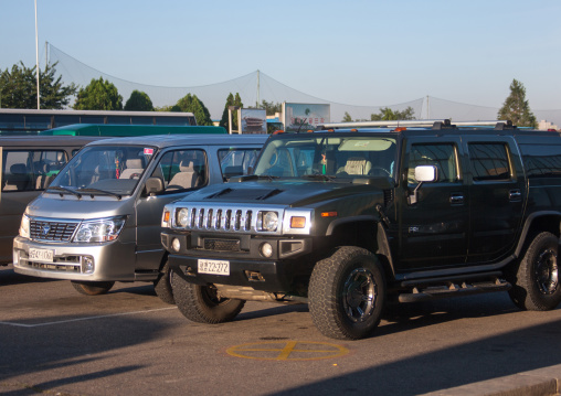 Hummer car on a parking, Pyongan Province, Pyongyang, North Korea