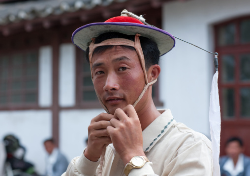 North Korean actor during a movie shooting in Pyongyang film studios, Pyongan Province, Pyongyang, North Korea