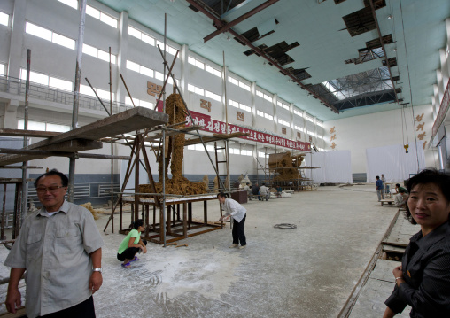 Creation of a bronze statue in Mansudae art studio, Pyongan Province, Pyongyang, North Korea