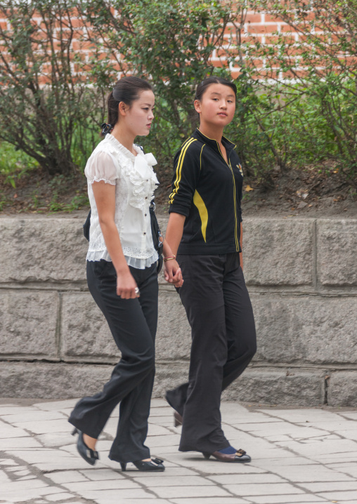 Portrait of a North Korean women in the street, North Hwanghae Province, Kaesong, North Korea