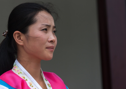 Portrait of a North Korean woman, North Hwanghae Province, Kaesong, North Korea