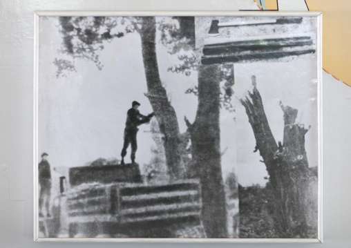 Old propaganda pictures of the past incidents in the Demilitarized Zone, North Hwanghae Province, Panmunjom, North Korea