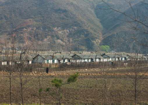Farmers village in the countryside, Kangwon Province, Wonsan, North Korea