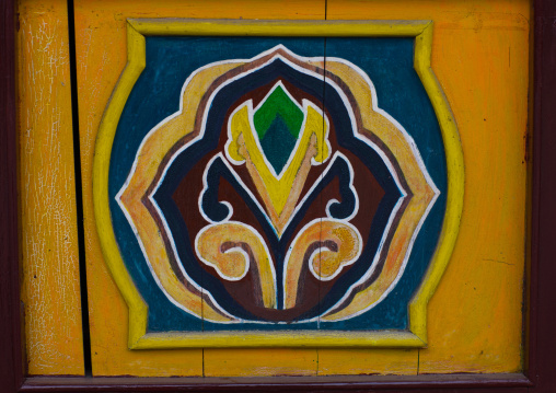 Painted mural on the the Koryo museum, North Hwanghae Province, Kaesong, North Korea