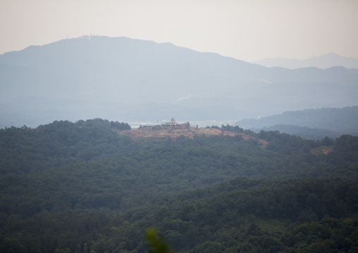 View of south Korea from the wall section of the Demilitarized Zone, North Hwanghae Province, Panmunjom, North Korea