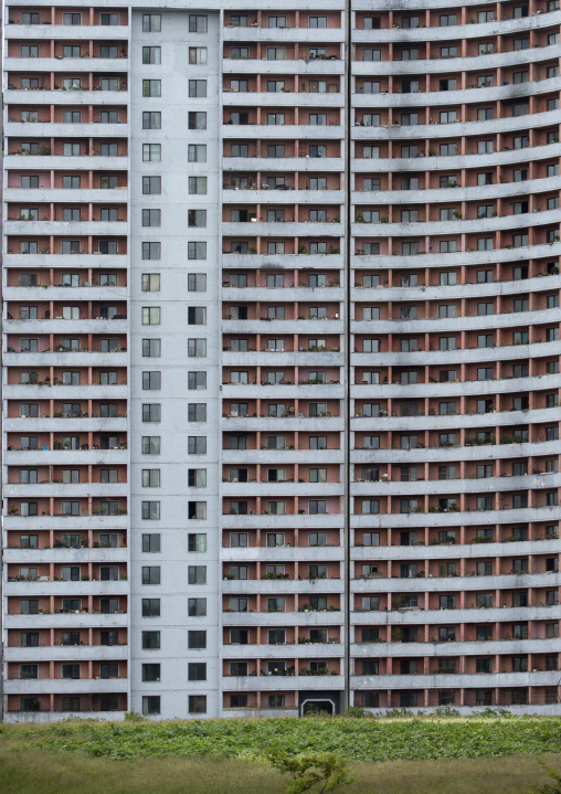 Old apartements in the city center, Pyongan Province, Pyongyang, North Korea