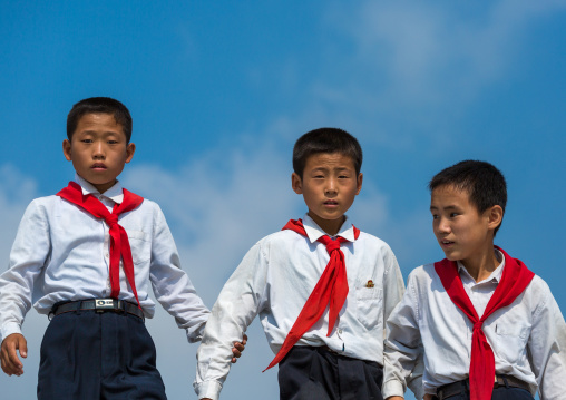 North Korean pioneers portrait, Pyongan Province, Pyongyang, North Korea