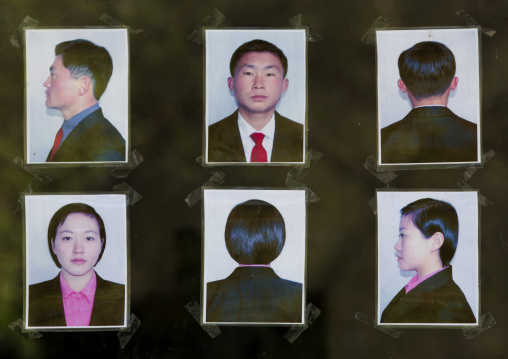 Poster depicting the hairstyles allowed in the agriculture university, South Hamgyong Province, Hamhung, North Korea