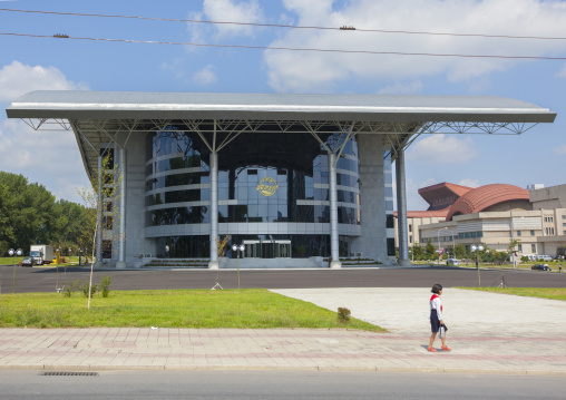 Modern sport building, Pyongan Province, Pyongyang, North Korea