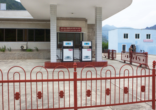 Closed gas station, Pyongan Province, Pyongyang, North Korea