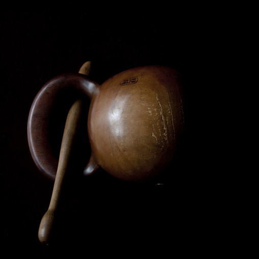 Monk wood shaker in Ryongthong temple founded by Korean chonthae sect of buddhism, Ogwansan, Ryongthong Valley, North Korea