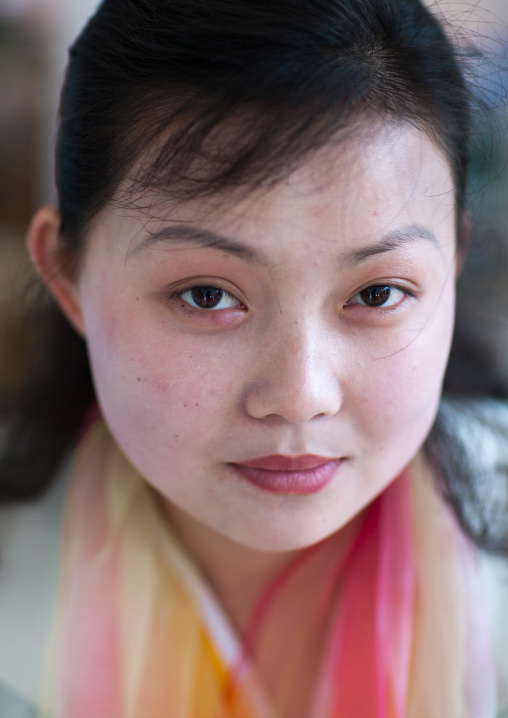Portrait of a North Korean woman, Hyangsan county, Mount Myohyang, North Korea