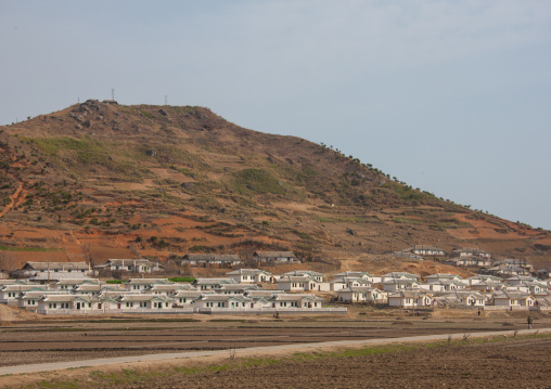 Farmers village in the countryside, Kangwon Province, Wonsan, North Korea