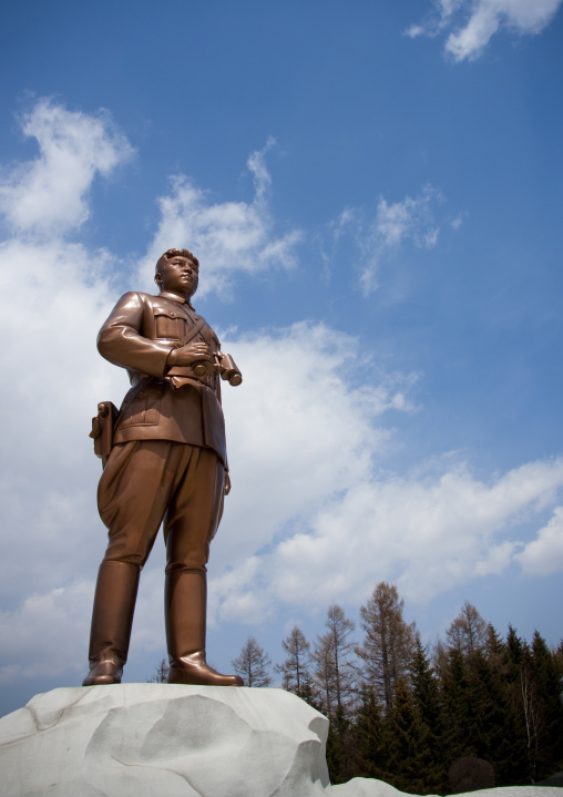 President Kim ii Sung statue on the Grand monument, Ryanggang Province, Samjiyon, North Korea