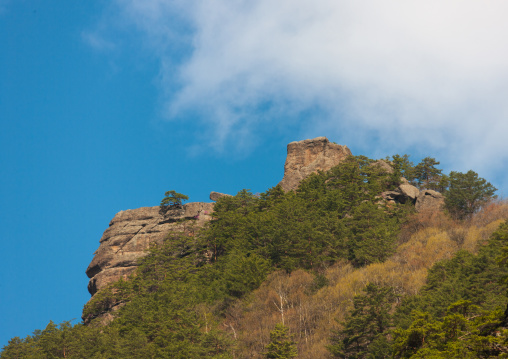 Rock formations landscape, North Hamgyong province, Chilbosan, North Korea
