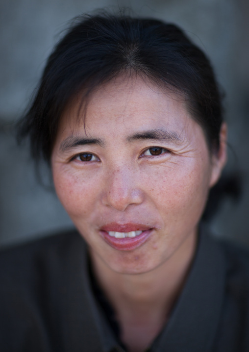 Portrait of a North Korean woman, North Hamgyong Province, Jung Pyong Ri, North Korea