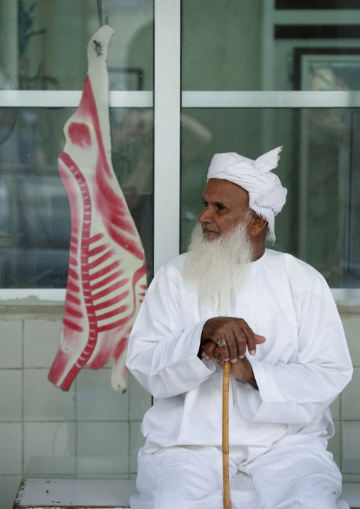 Old Man Sitting In The Market, Sinaw, Oman