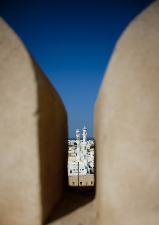 Minaret Viewed From The Wall Of Sineslah Fort, Sur, Oman