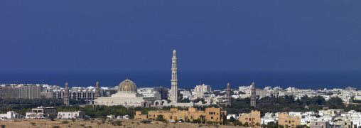 Panorama Of Sultan Qaboos Grand Mosque, Muscat, Oman