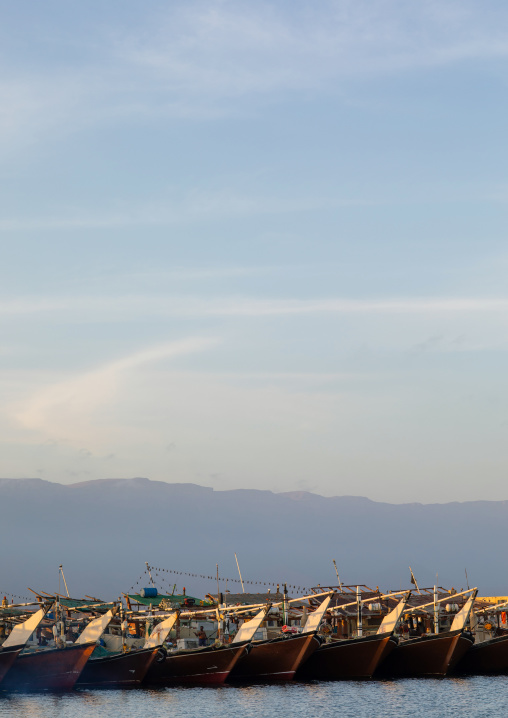 Dhows in the port, Dhofar Governorate, Mirbat, Oman