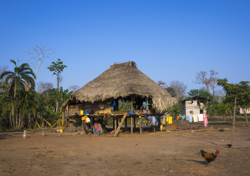 Panama, Darien Province, Alto Playona, Embera Indian House