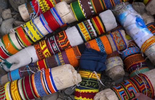 Panama, San Blas Islands, Mamitupu, Kuna Indian Bracelets