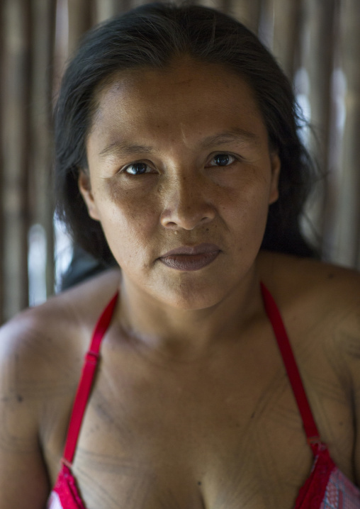 Panama, Darien Province, Puerta Lara, Woman Of Wounaan Native Community