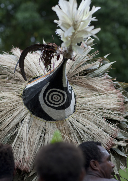 Duk duk giant mask during a Tubuan dance, East New Britain Province, Rabaul, Papua New Guinea